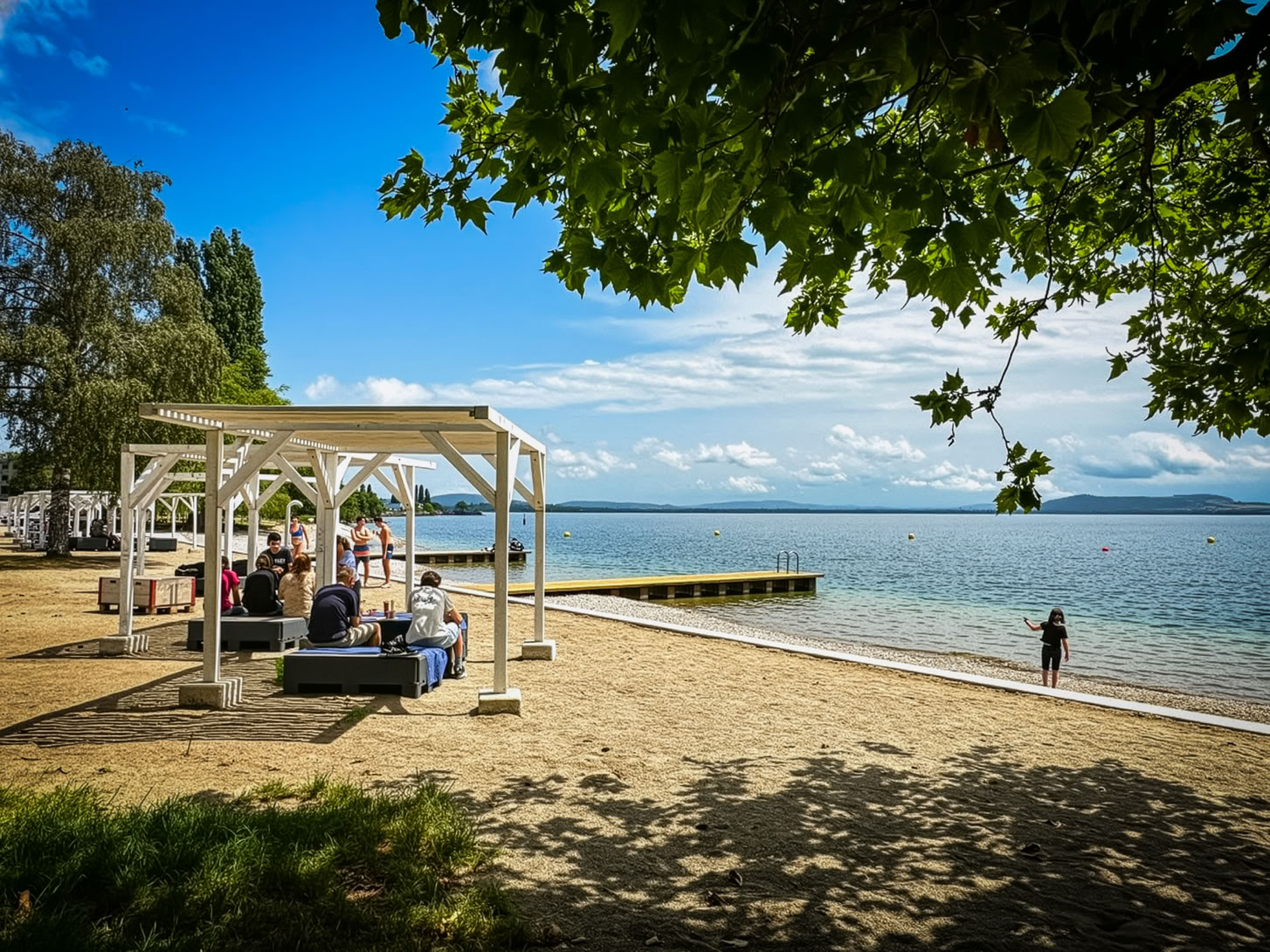 Nouvelle plage des Jeunes-Rives à Neuchâtel, Suisse